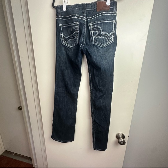 Big Star Darker Wash Y2K Inspired Maddie Boot Embroidered Pockets Jeans Size 25 - Picture 3 of 16